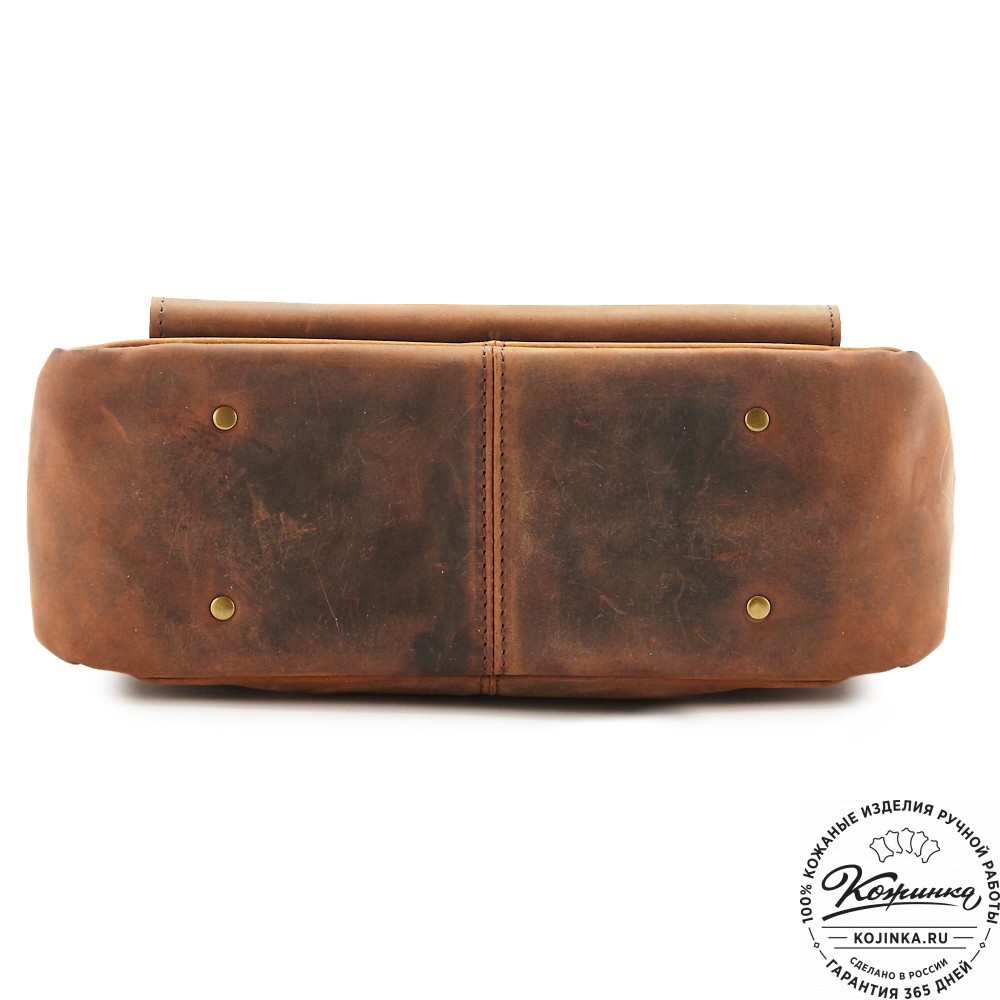 Кожаный рюкзак "Индиго" (тёмно-коричневый крейзи)